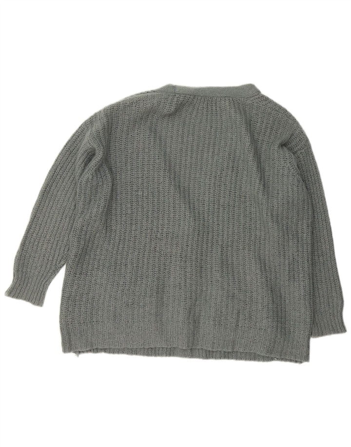Zara Dame oversized cardigan sweater UK 14 Medium Grey