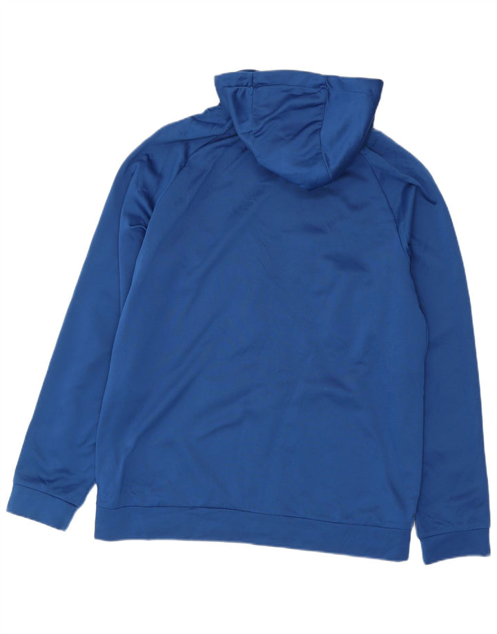 Nike Herre Dri Fit Hættetrøje Sweater med lynlås Stor blå polyester