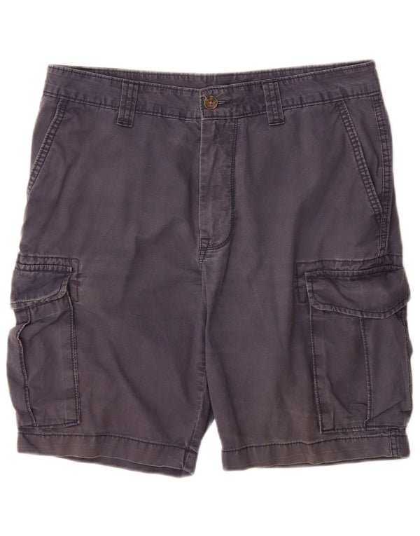 Marks & Spencer Herre Cargo Shorts W34 Large Navy Blue Bomuld