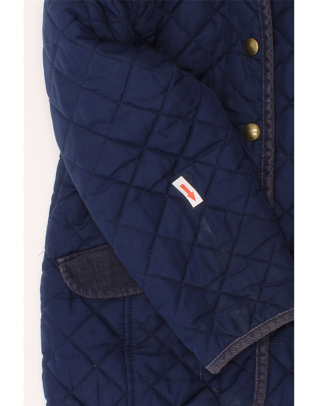 Joules piger hættejakke quiltet 5-6 år marineblå polyester