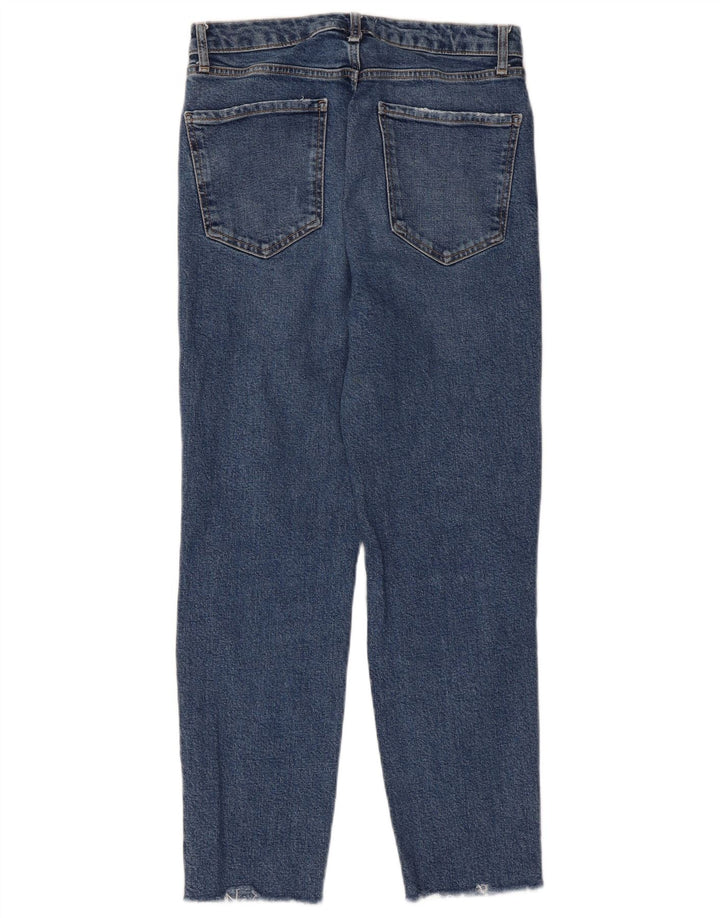 ZARA Dame Distressed Slim Jeans EU 40 Medium W30 L26 Blå