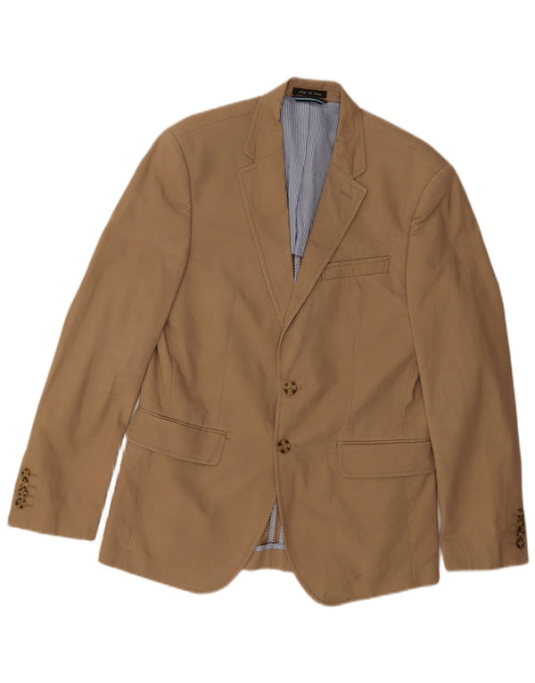 Tommy Hilfiger Herre 2-knaps blazerjakke UK 38 Medium Beige Bomuld