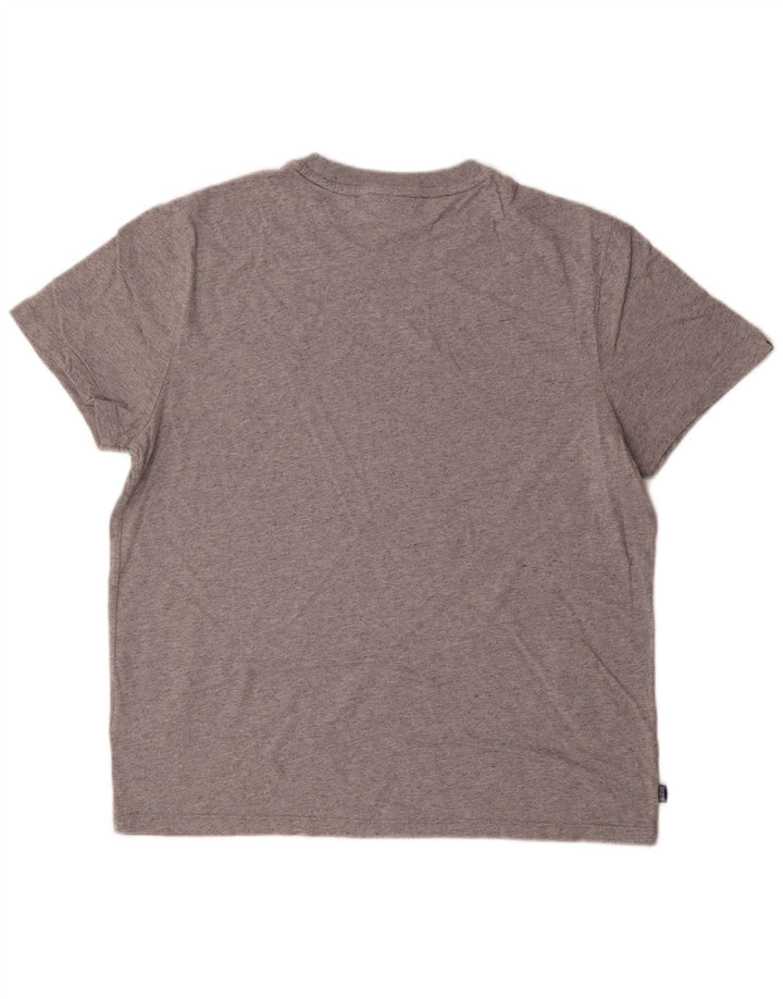 Superdry Herre T-shirt Top XL Grå Flecked Bomuld