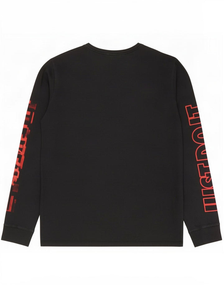 Nike Herre Athletic Cut Grafisk Top Langærmet Stor Sort Bomuld