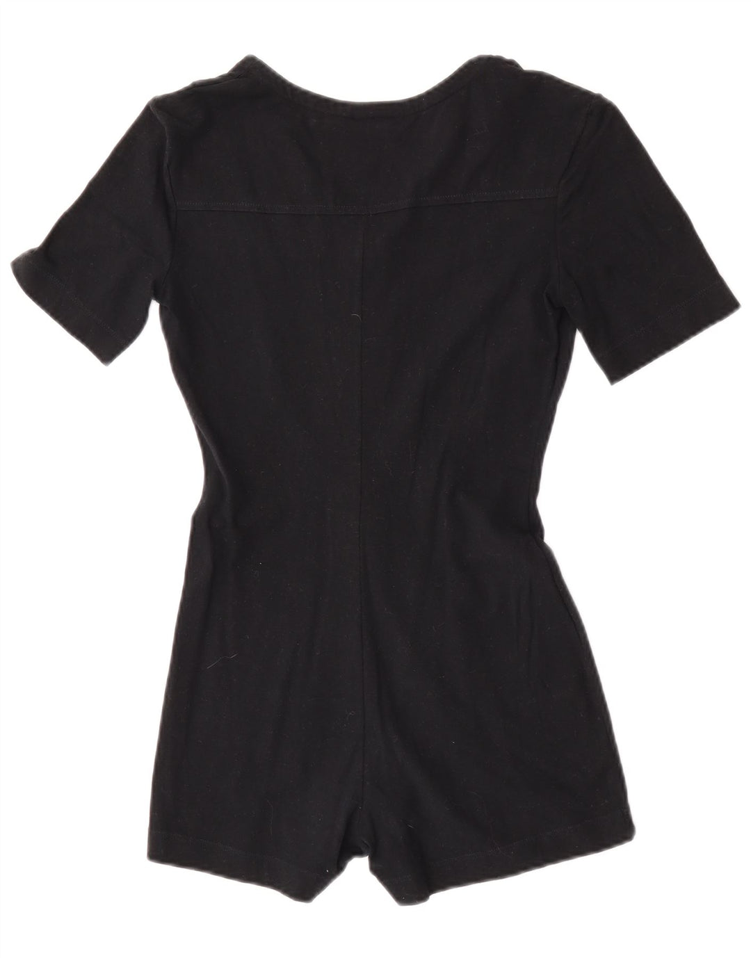 Sisley Kvinder Kortærmet Playsuit UK 12 Medium Sort Bomuld