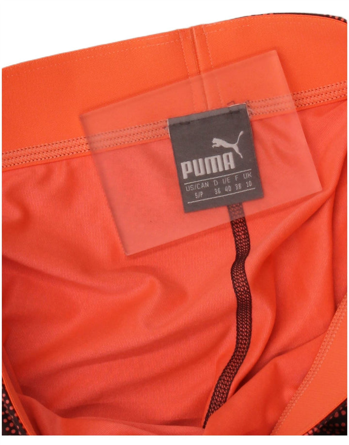 Puma Dame Abstrakt Mønster Capri Leggings UK 10 Small Multicolored