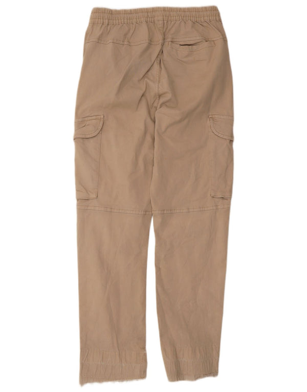 Zara Womens tilspidsede Cargo Bukser Small W30 L27 Beige Bomuld