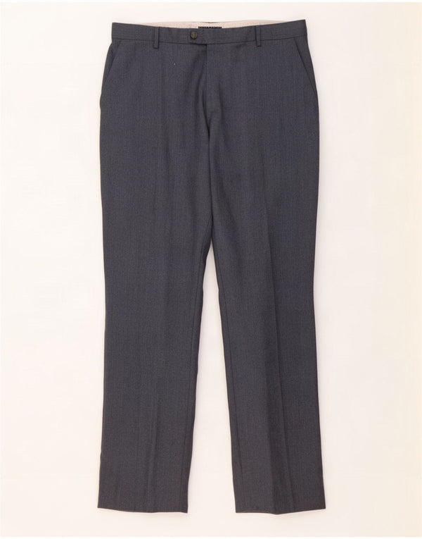 Tommy Hilfiger Straight Casual Bukser IT 52 XL W36 L34 Grå Uld