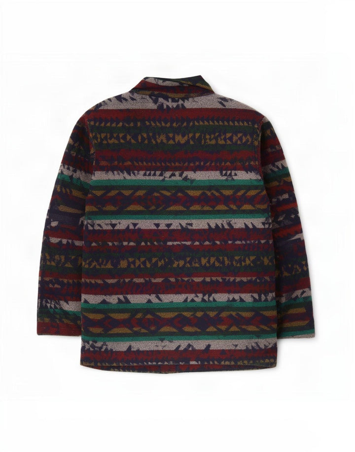 S.Oliver Herre Overfrakke UK 40 Large Multicolor Fair Isle Wool