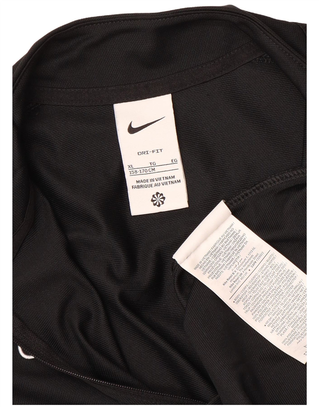 Nike Boys Dri Fit træningsdragt topjakke 13-14 år XL Sort polyester