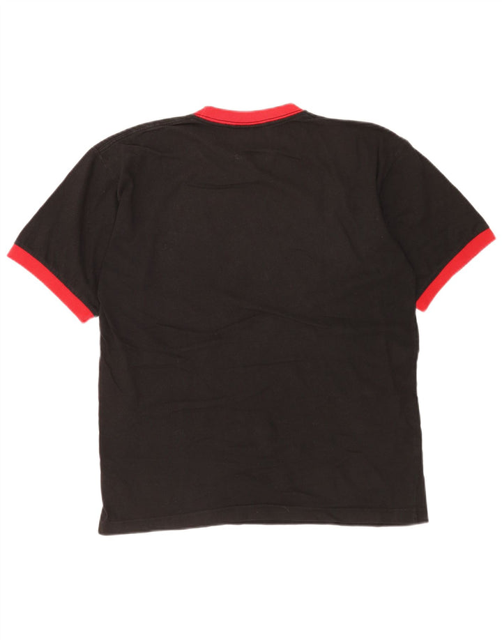 Fila Herre T-Shirt Top Lille Sort Colourblock Bomuld