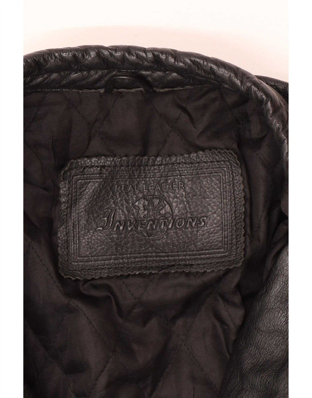 Vintage Herre Læder Biker Jacket UK 44 2XL Sort