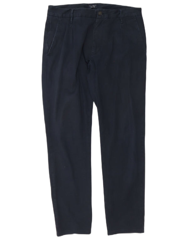 Armani Herre Pegged Chino Bukser IT 48 Medium W32 L30 Marineblå Bomuld