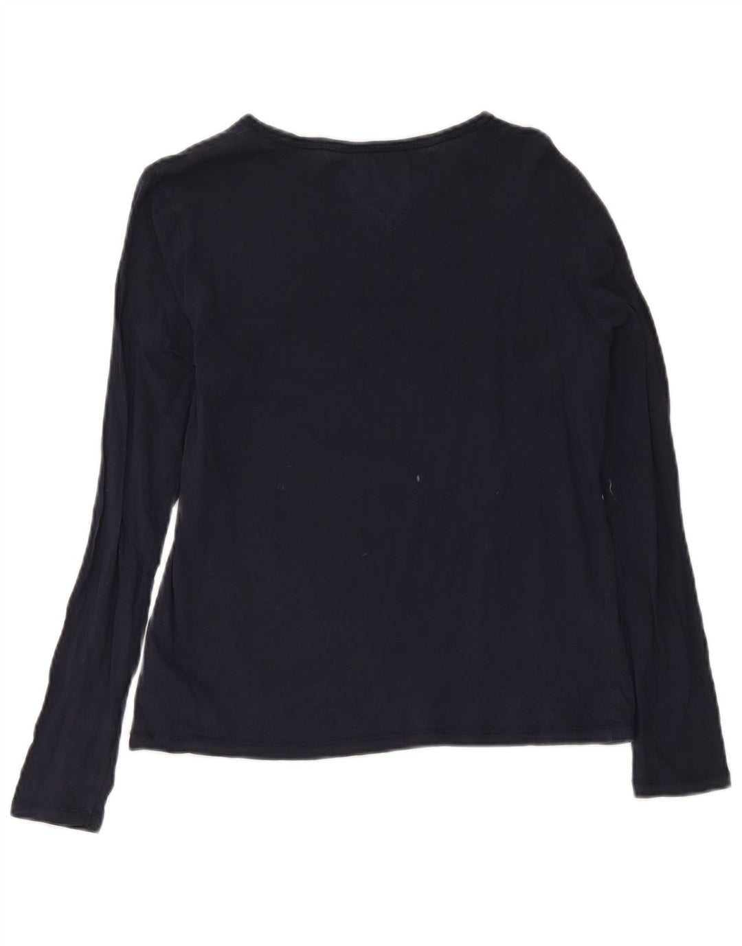 Tommy Hilfiger Dame Top Langærmet UK 14 Medium Navy Blue Bomuld