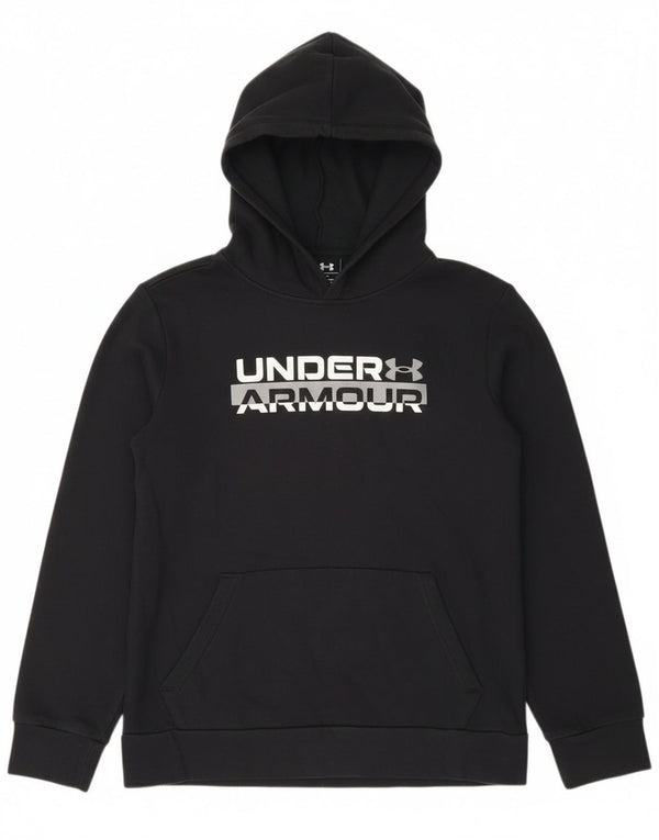 Under Armour Girls Cold Gear Grafisk Hættetrøje Jumper 9-10 År Medium Sort