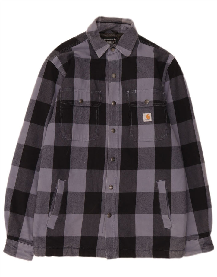 Carhartt Herre Relaxed Fit Lumberjack Flanel Shirt Small Blue Gingham