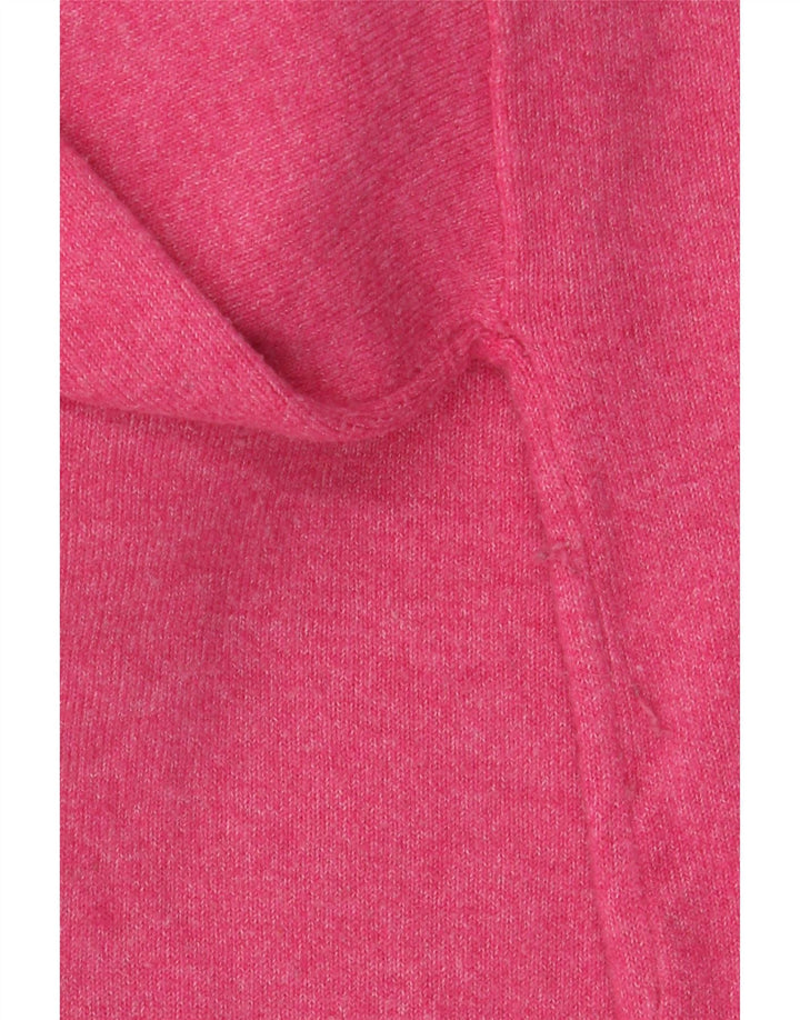 Marks & Spencer Dame Oversized Polo Neck Jumper Sweater UK 14 Medium Pink