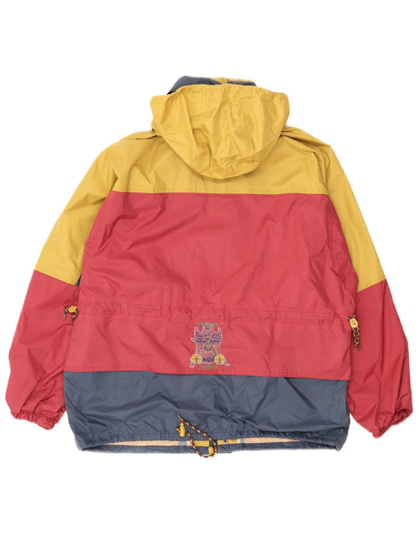 Agu Sport Herre Grafisk Hætte Skijakke UK 40 Large Burgundy Colourblock