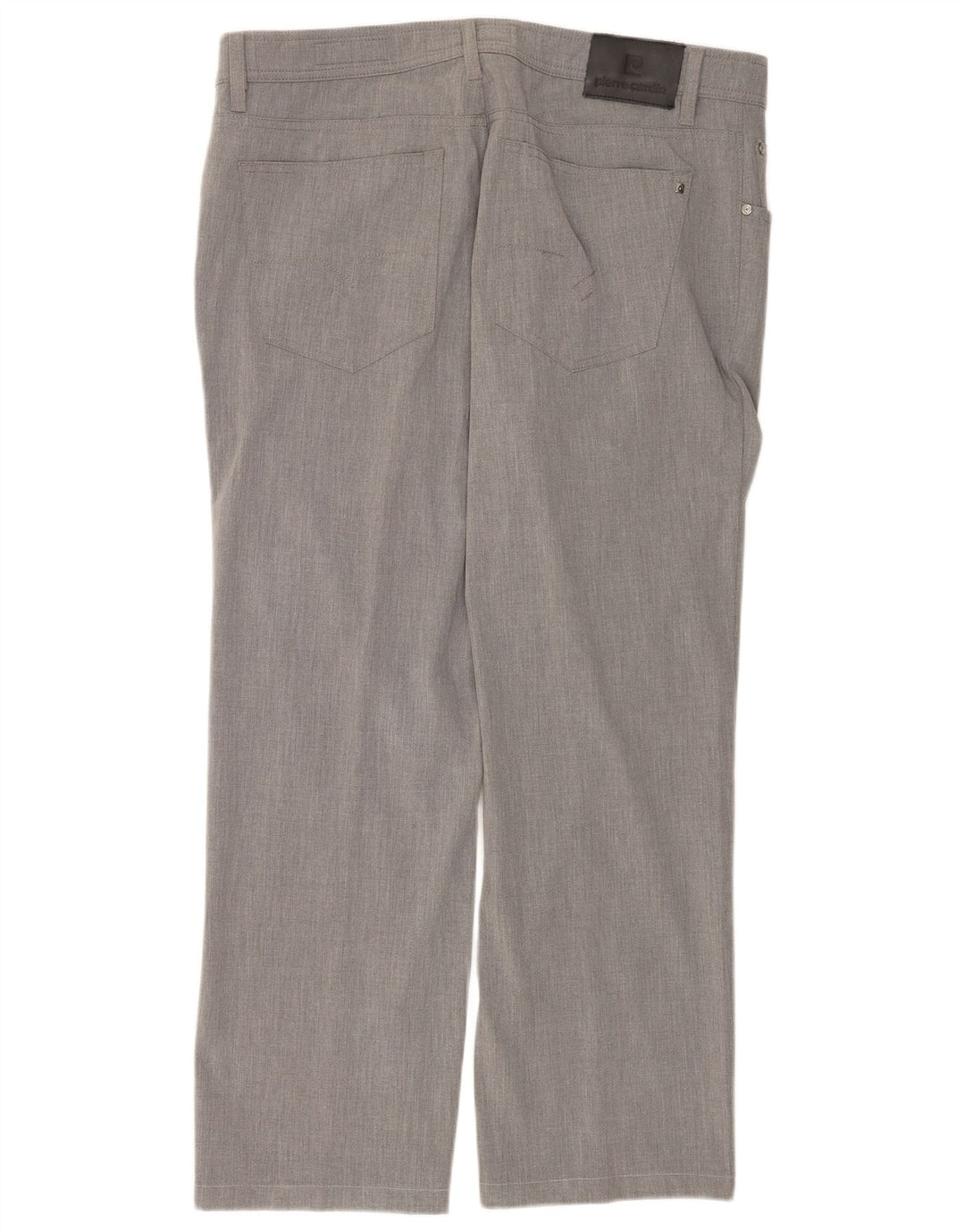 Pierre Cardin Straight Casual bukser til mænd W40 L30 Grå polyester