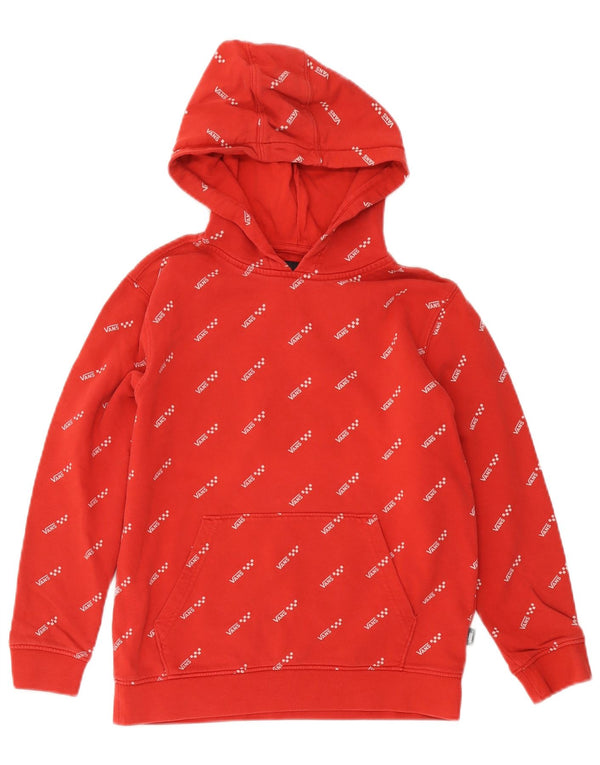 Vans drenge grafisk hættetrøje 10-11 år Medium rød bomuld