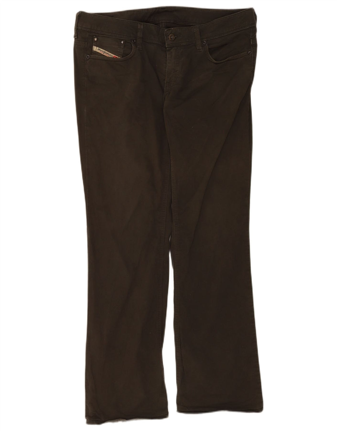 Diesel Dame Bootcut Jeans W33 L30 Khaki Bomuld