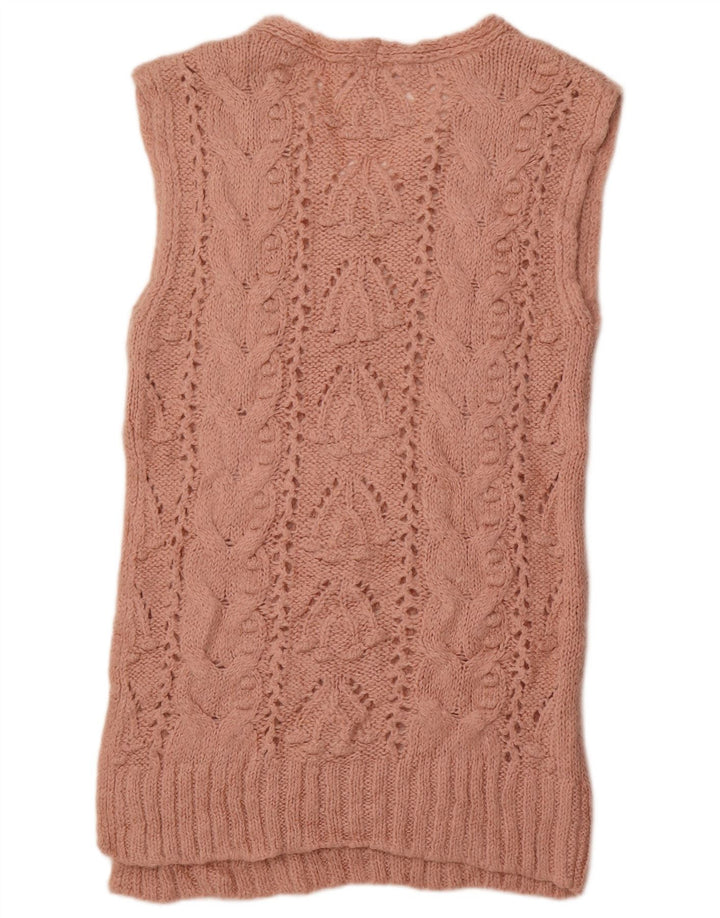 ZARA Dame Longline Vest Tank Top UK 16 Large Pink