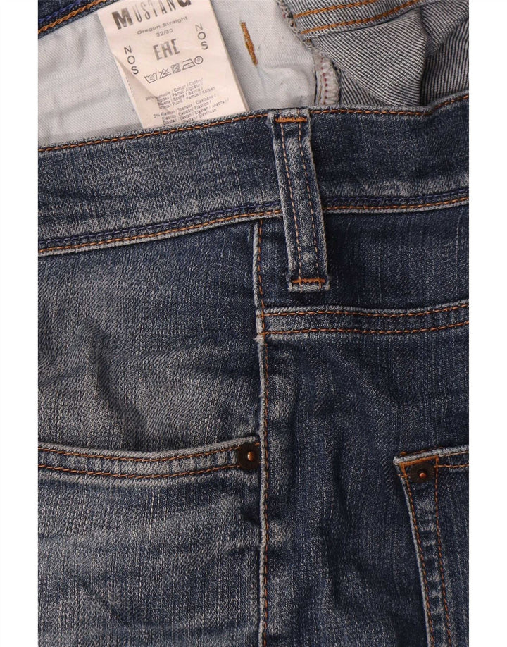 Mustang Straight Jeans til mænd W32 L30 blå bomuld