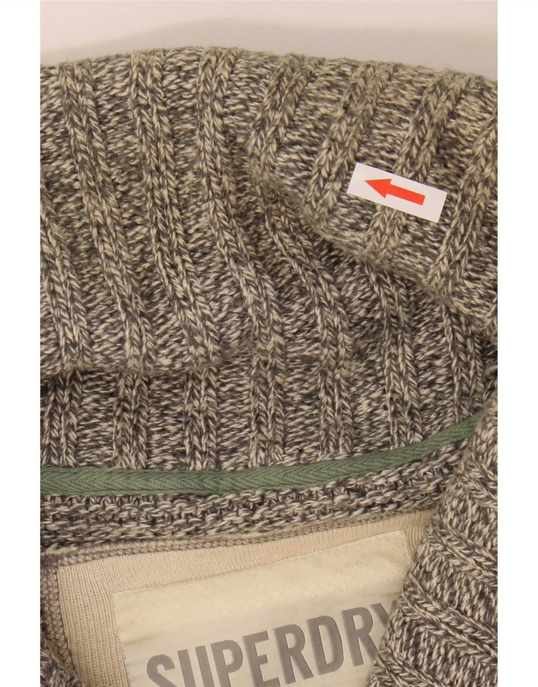 Superdry Cardigan sweater til mænd mellemgrå bomuld
