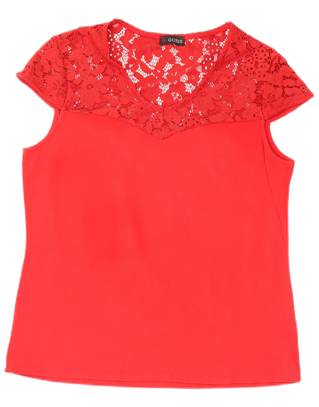 GUESS Damebluse Top UK 12 Medium Red Floral