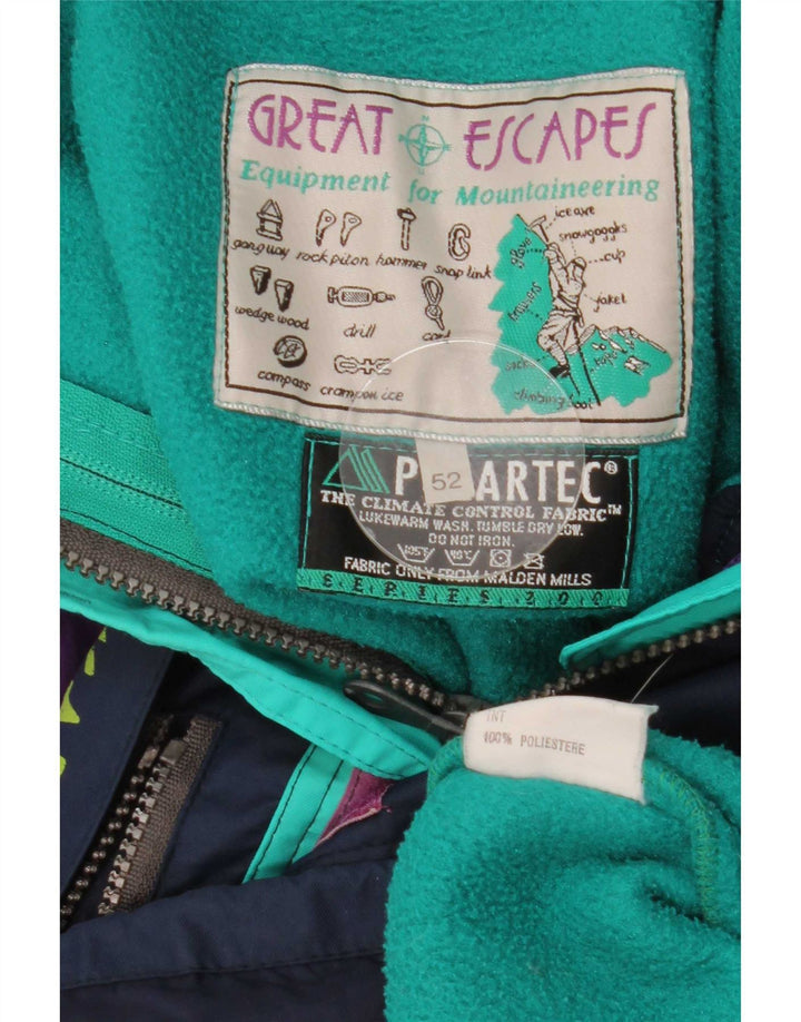 Great Escapes Herre Polartec grafisk skijakke IT 52 XL Marineblå
