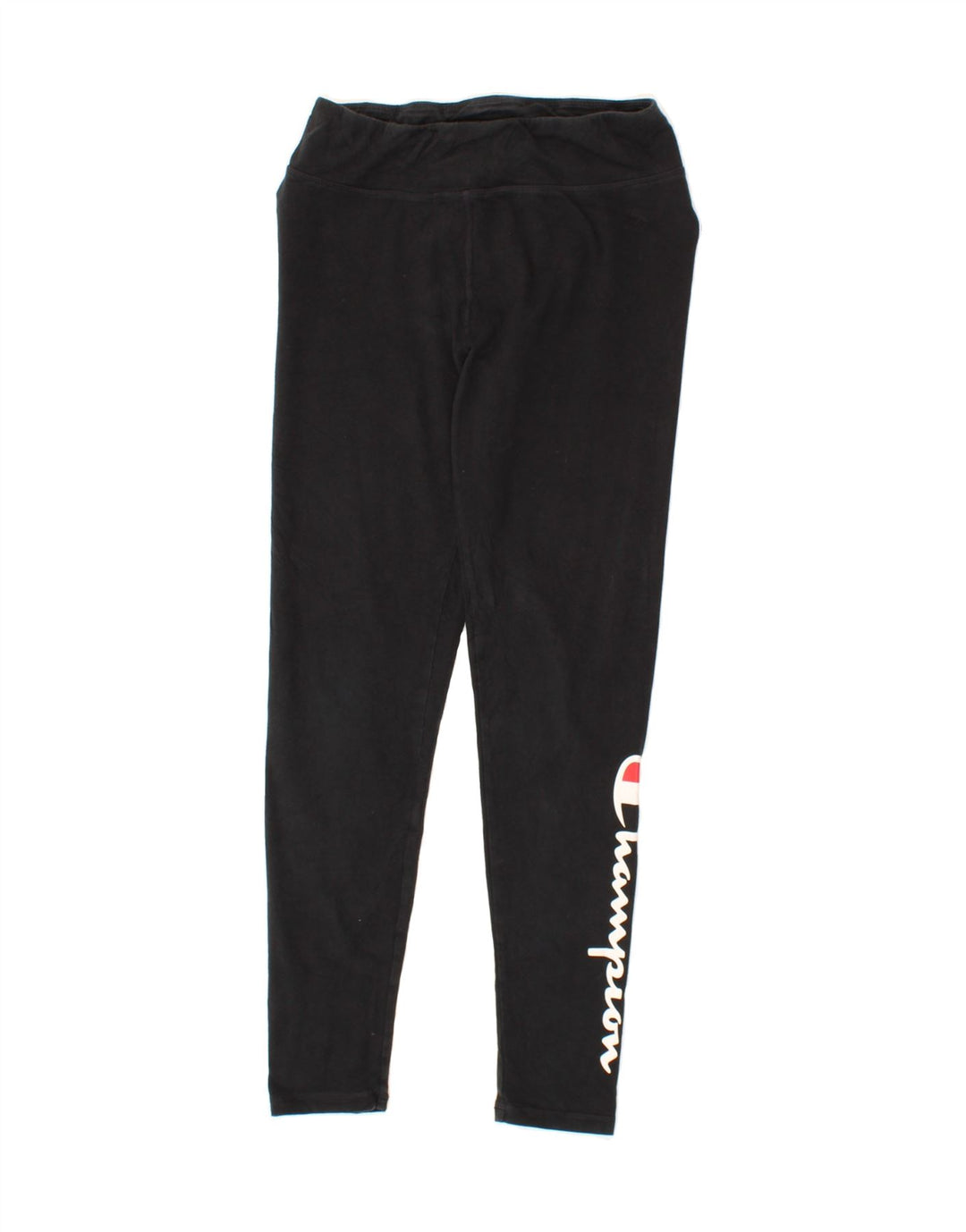 CHAMPION Womens Graphic Leggings UK 14 Large  Black Vintage Champion and Second-Hand Champion from Messina Hembry 
