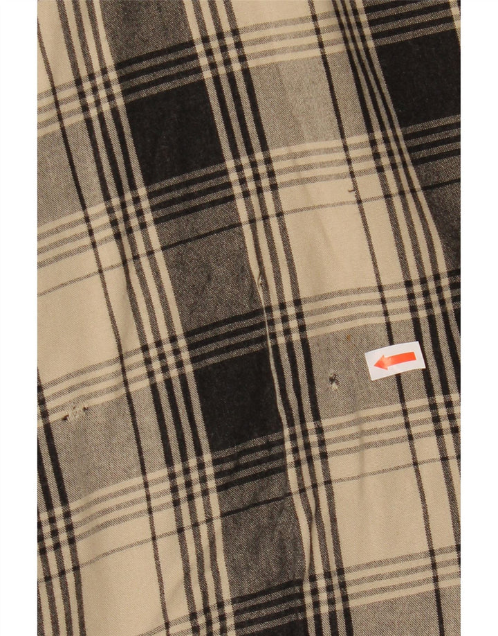 Vintage herre ternet skjorte XL beige ternet