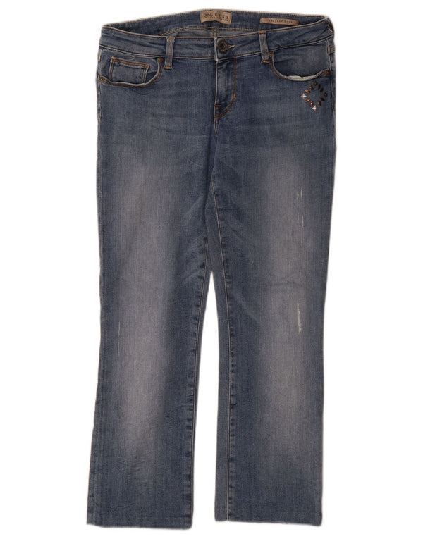 Guess Womens Starlet Bootcut Jeans W28 L25 Blue Cotton