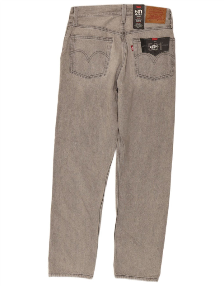Levi's Dame 501 Straight Jeans W26 L28 Grå Bomuld