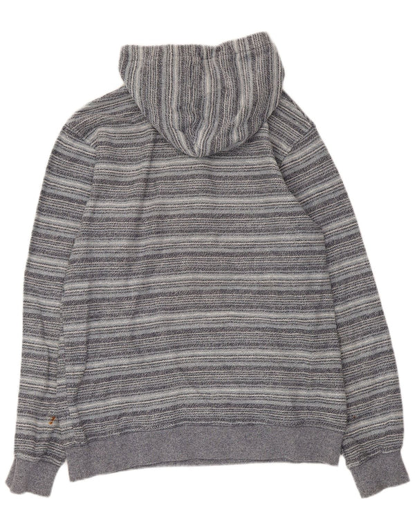 Rip Curl Dame Jumper Sweater UK 14 Large Grey Pinstripe