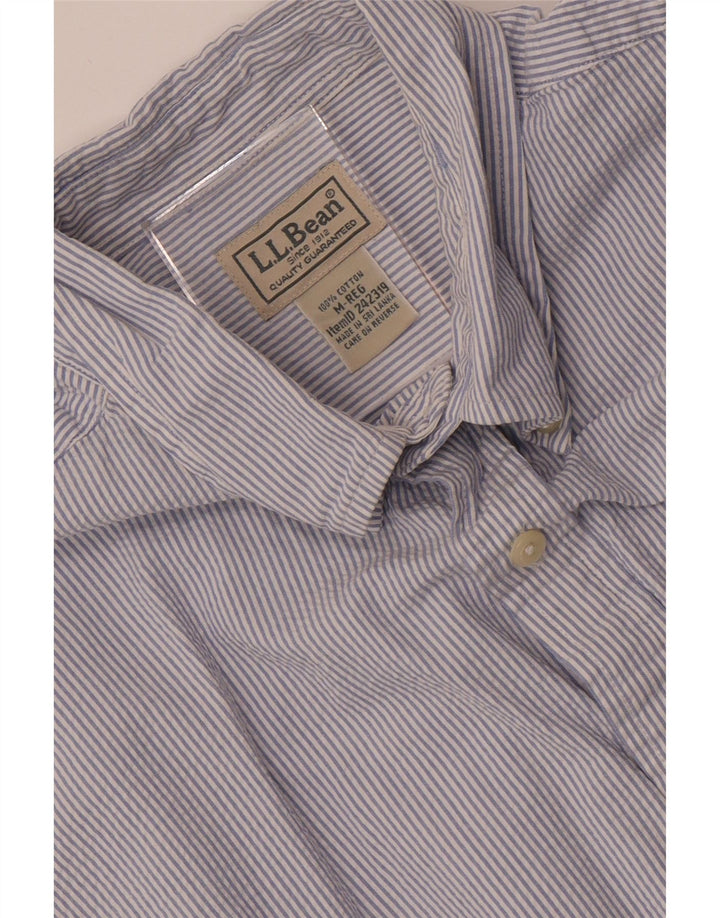L.L.Bean Kortærmet Herreskjorte Medium Blue Pinstripe Bomuld