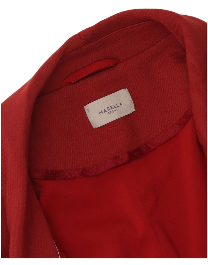 Marella Dame 1 Knap Blazer Jacket UK 10 Small Burgundy