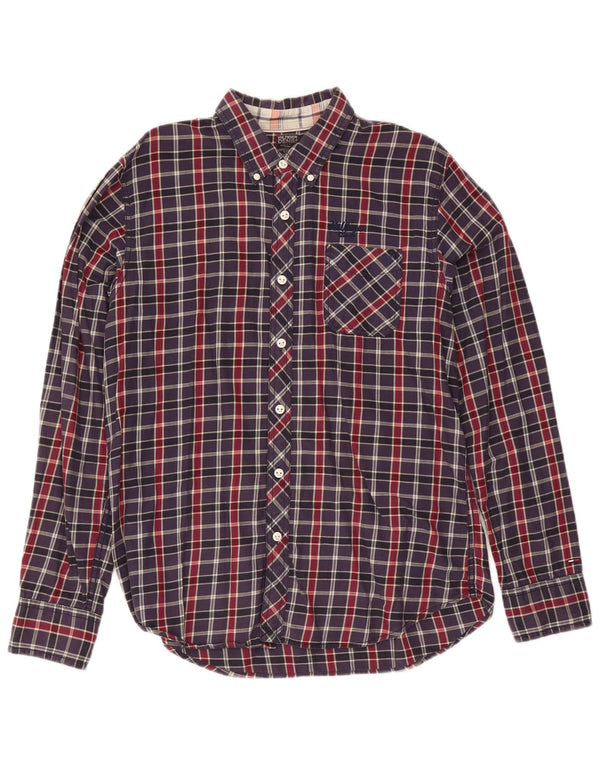 Tommy Hilfiger herreskjorte XL marineblå ternet bomuld