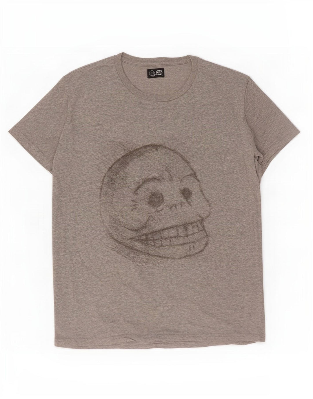 Billig mandag herre grafisk t-shirt top mellemgrå bomuld