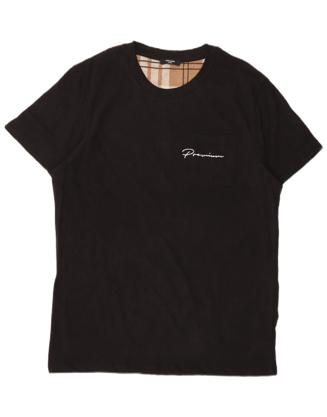 JACK & JONES Herre T-Shirt Top Stor Sort Bomuld