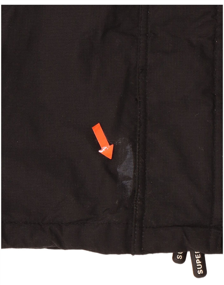 SUPERDRY vindjakke til kvinder med hætte vindjakke UK 14 Medium Sort