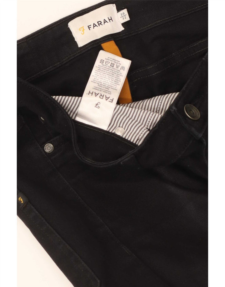 Farah Dame Slim Jeans W30 L32 Sort Bomuld