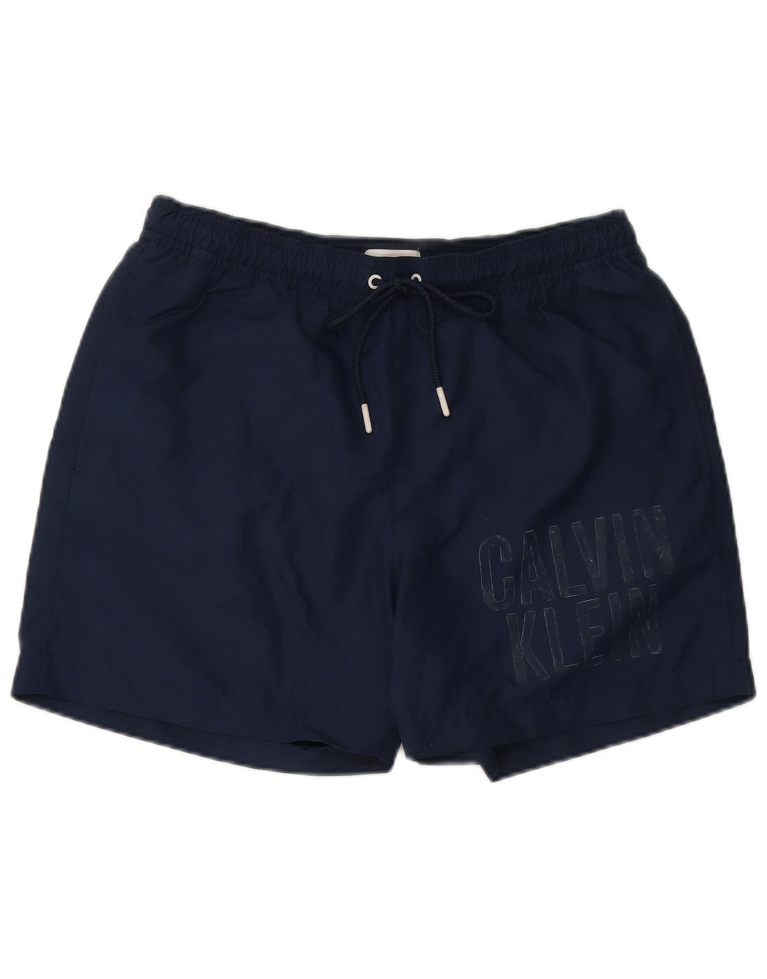 Calvin Klein Herre grafiske svømmeshorts Medium Navy Blue Polyester
