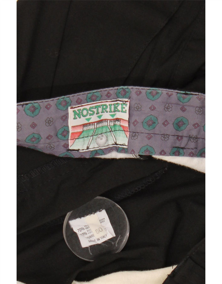 Vintage Herre Crop Suit Bukser IT 50 Large W32 L25 Sort Polyester