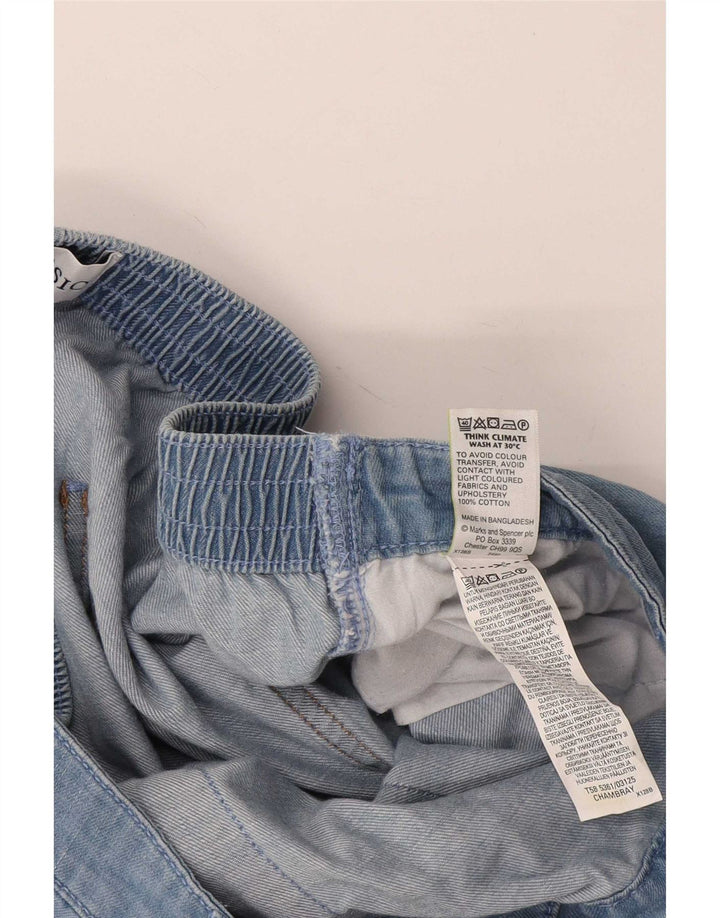 Marks & Spencer Bermuda-shorts til kvinder UK 18 XL W36 blå bomuld
