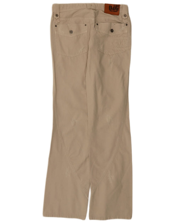 Dolce & Gabbana Straight Casual Bukser til mænd W32 L34 Beige Bomuld