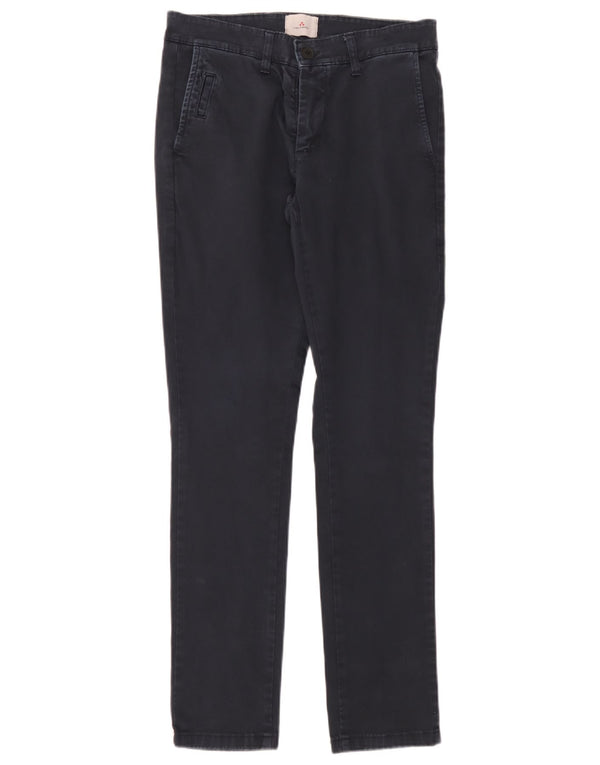 PEUTEREY Slim Chino-bukser til mænd IT 44 XS W30 L32 Marineblå bomuld