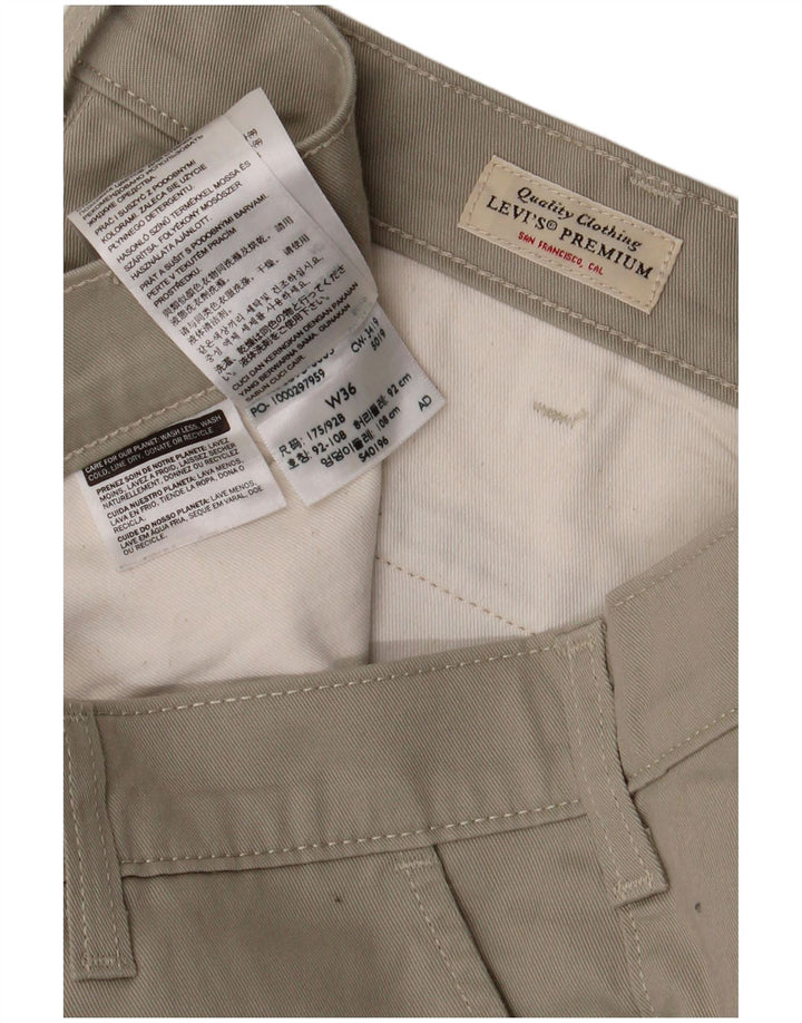 LEVI'S Herre Tapered Chino Bukser W36 L28 Beige Bomuld