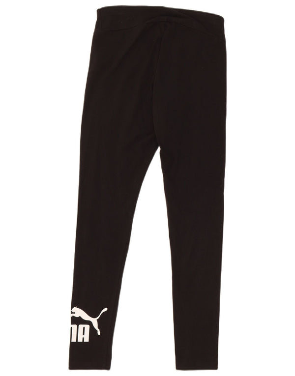 Puma Graphic Leggings til kvinder UK 10 Small Black Bomuld