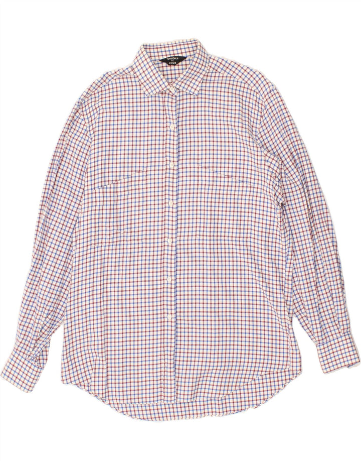 VINTAGE Womens Shirt IT 50 XL Blue Check Cotton Vintage Vintage and Second-Hand Vintage from Messina Hembry 